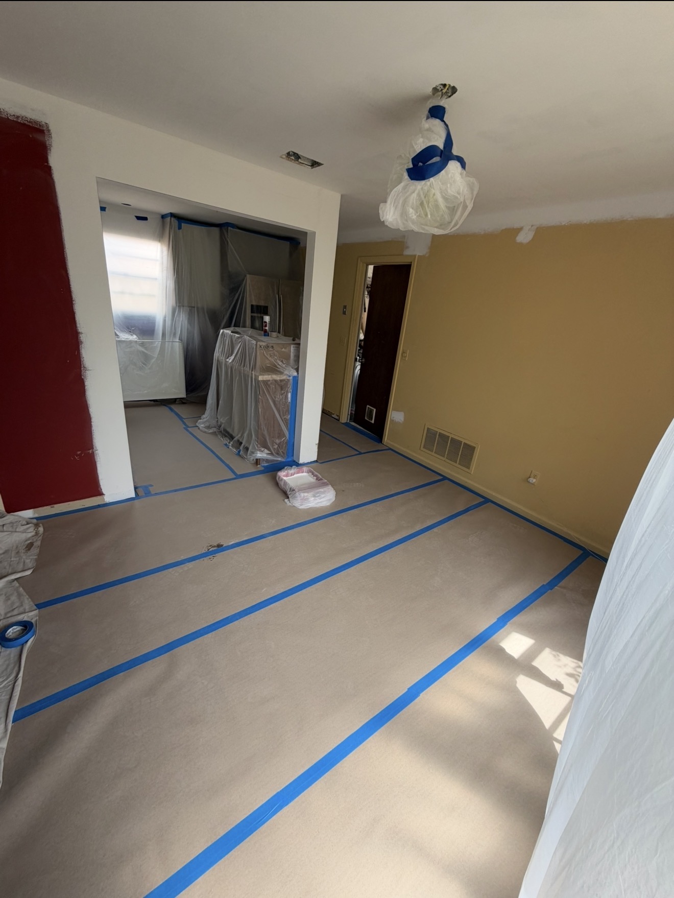 Room sealed and carefully protected