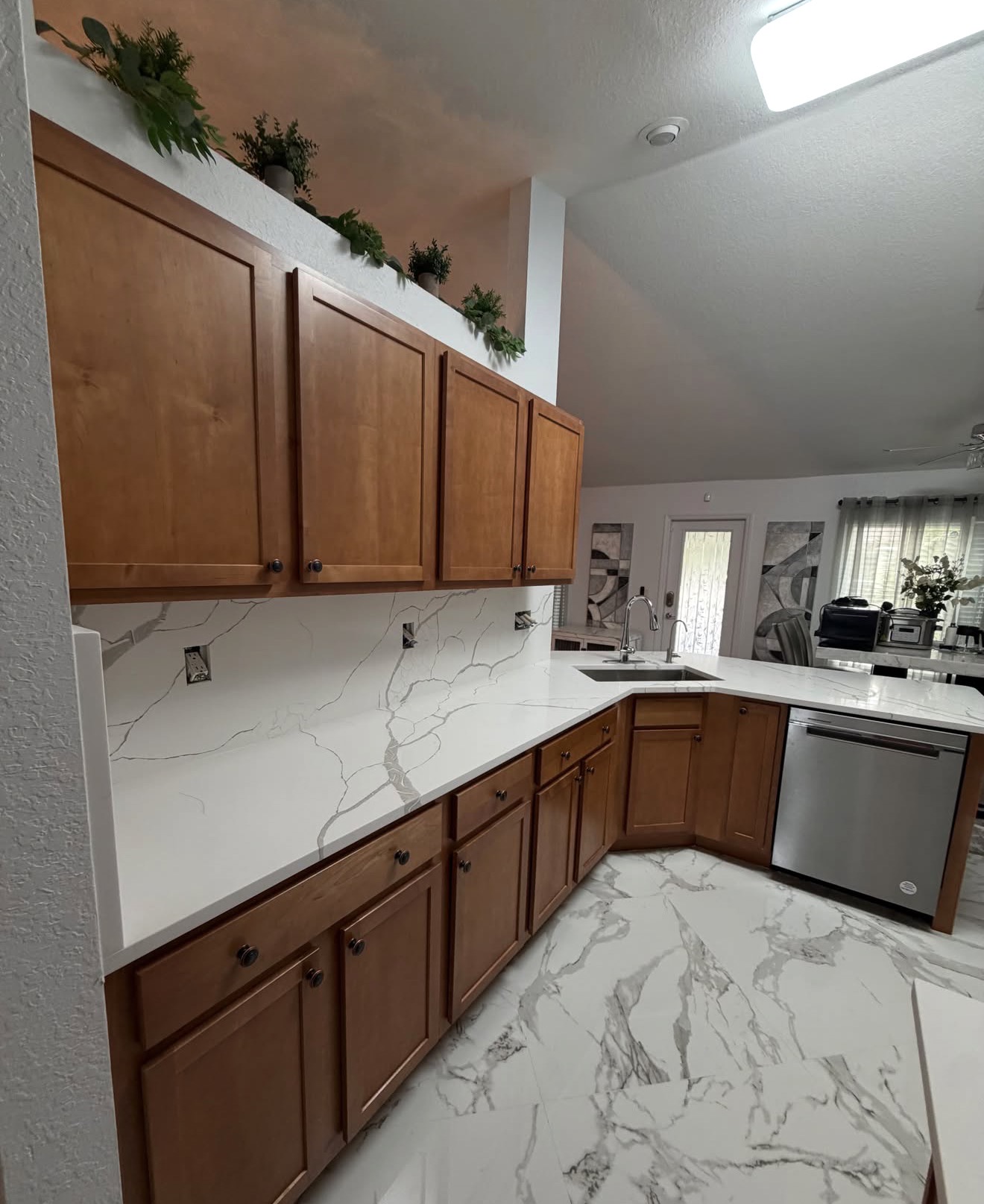 Full open-concept cabinetry — before