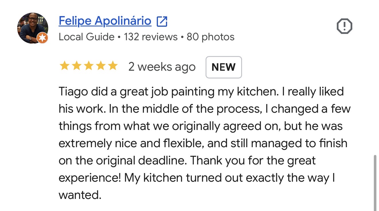 Google review from Felipe Apolinário — 5 stars