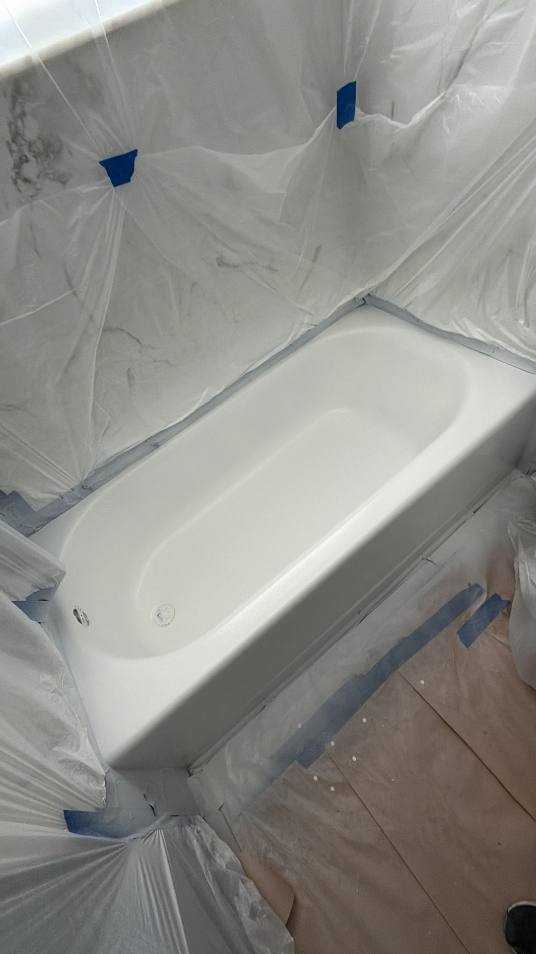 Bathtub Refinishing & Restoration — Worn Tub to Glossy White after