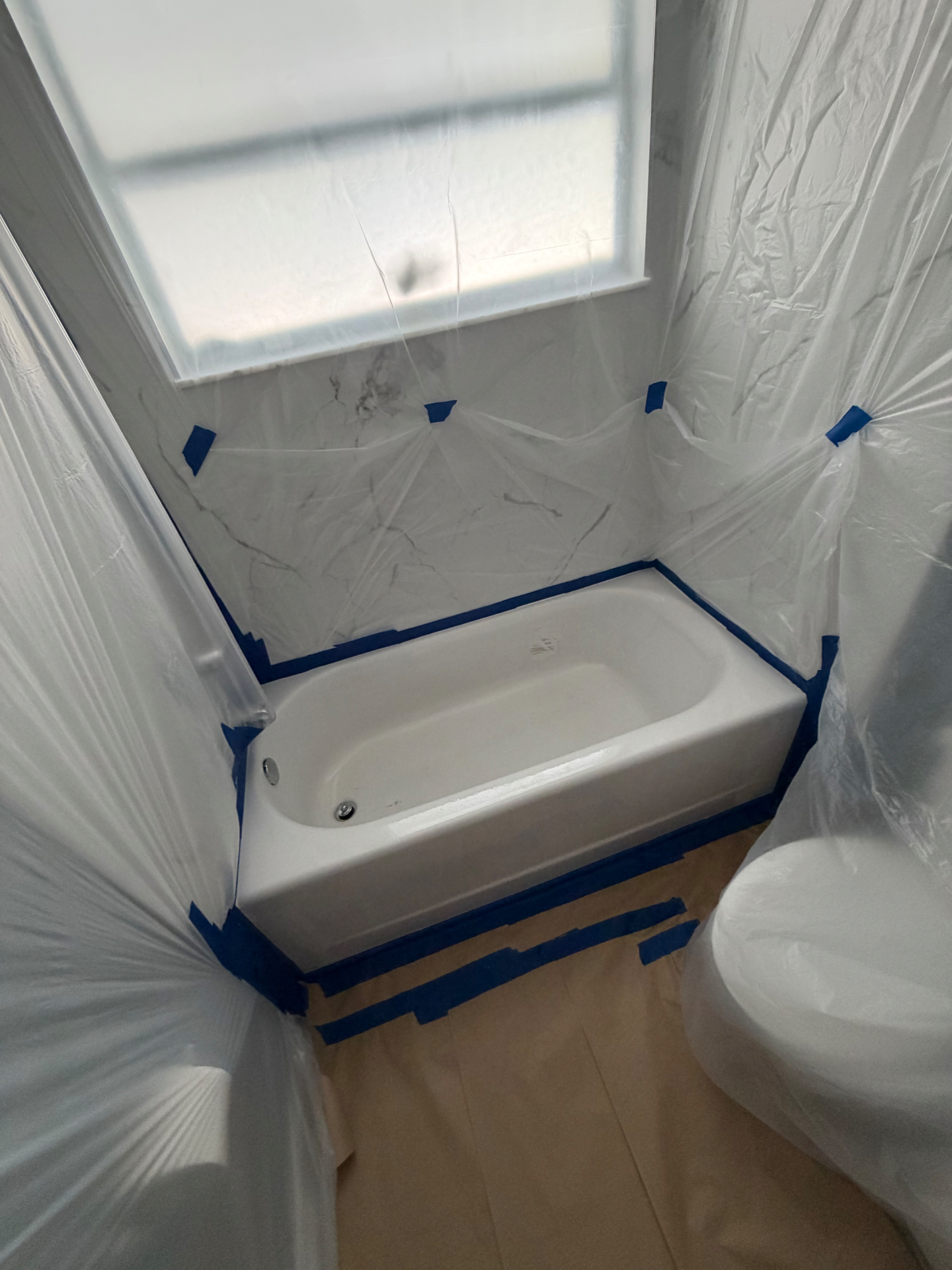 Bathtub Refinishing & Restoration — Worn Tub to Glossy White before