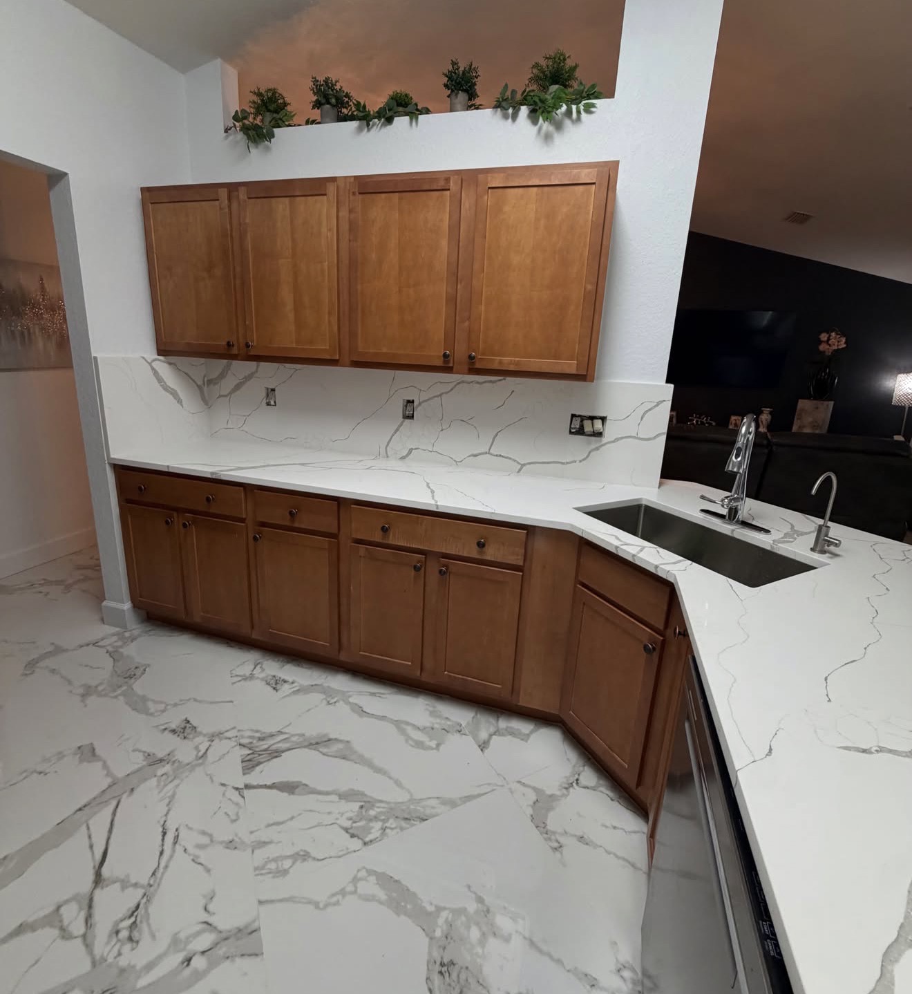 Kitchen cabinets before Prime Glow Painting refinishing in Jacksonville, FL